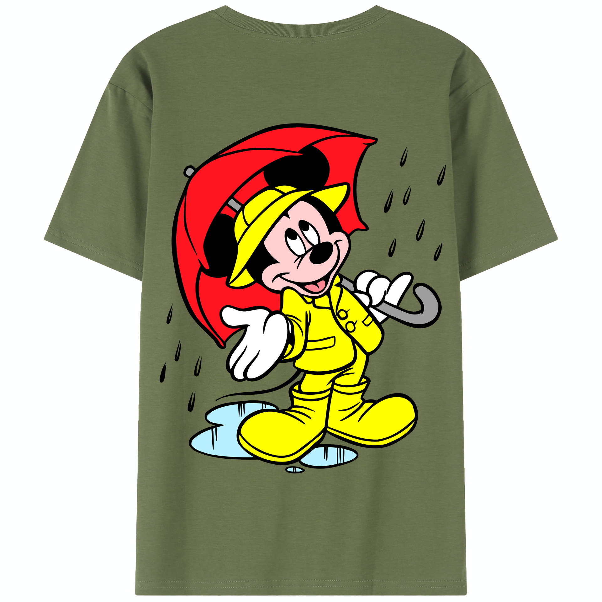（画像用） ミッキーマウス Mickey Mouse 綿100％半袖Tシャツ（背面プリント）